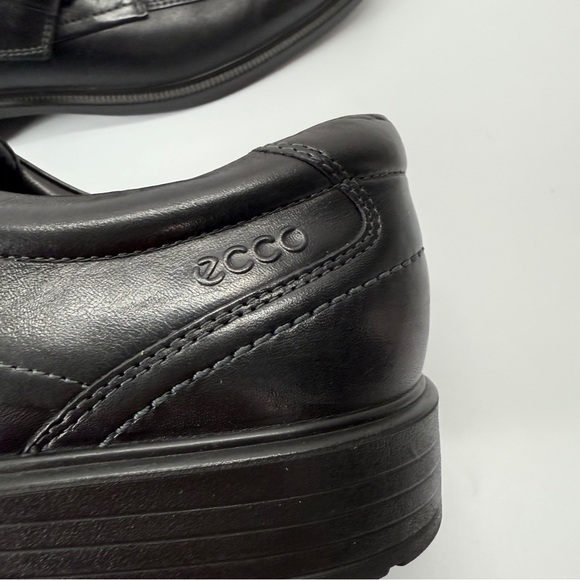 Men\'s Ecco Black Leather Dress Shoes Size 47 main image 8